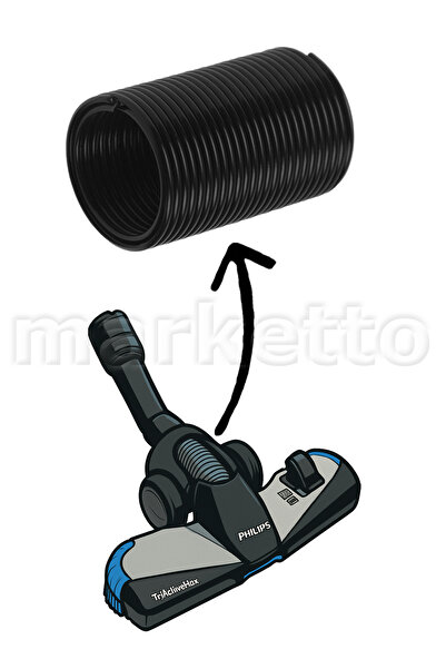 Marketto خرطوم وسطي متوافق مع فيليبس FC 9712 / 9713 / 9721 PowerPro Expert Tr...