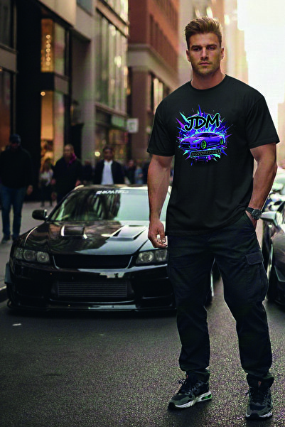 Advantage Motorsport Jdm Colorful Print Unisex 100% Cotton Oversized Tshirt