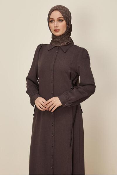 Alvina Shirt Collar Jacquard Dress 46122-1