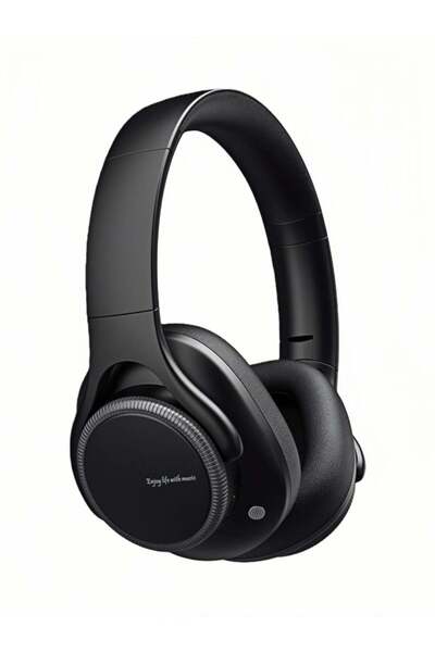 Amijoy سماعة رأس لاسلكية بتقنية بلوتوث مزودة بمقبض تحكم دائري في مستوى الصوت، وسماعات رأس بلوتوث بخاصية إلغاء الضوضاء النشطة