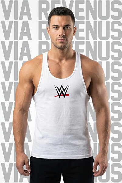 Vordevia Wwe American Wrestling Printed Men's Stringer Sportsman Singlet - Cotton Fitness & Gym Tank Top