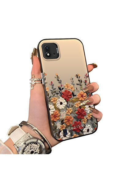 ucuc حافظة مضادة للسقوط من السيليكون المتوافقة مع هاتف Realme C20/C20A، زهرة ...