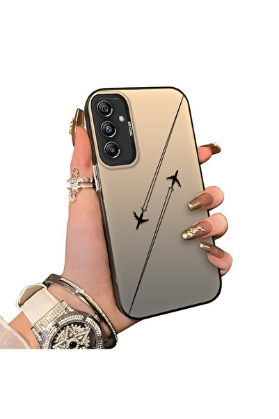 Samsung Galaxy A24 Compatible Silicone Edge Hard Rear Anti Fall Case Aircraft Show