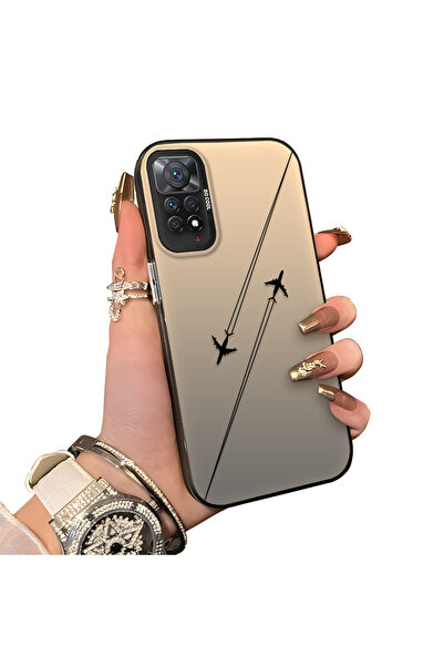 ucuc Xiaomi Redmi Note 11 Pro Uyumlu Silikon Kenar Sert Arka Anti Düşme Kılıf...