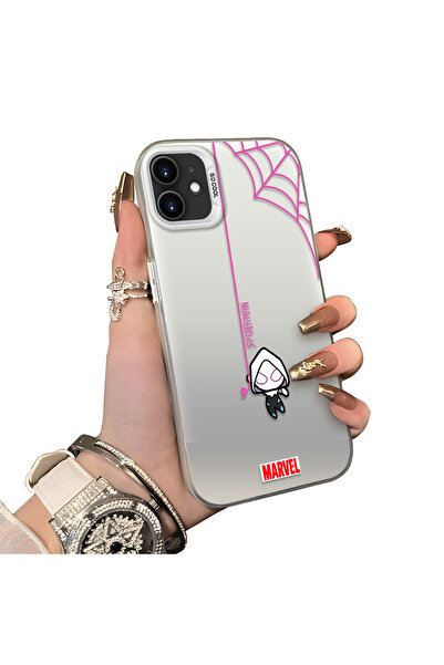 ucuc iPhone 12 Pro Compatible Silicone Edge Hard Back Anti-Fall Case Spiderman