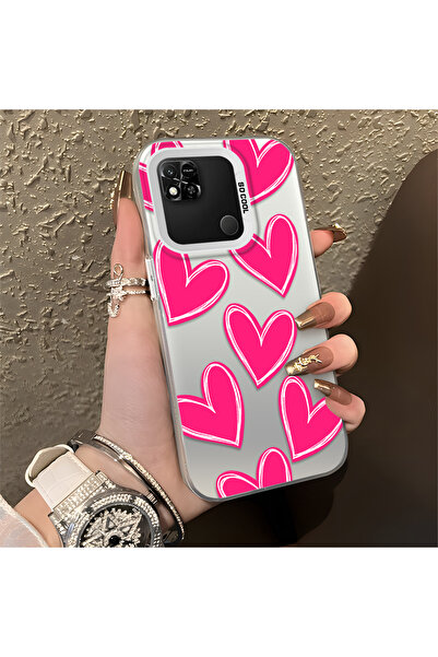 ucuc Xiaomi Redmi 9C Compatible Silicone Edge Hard Back Anti-Fall Case Heart ...