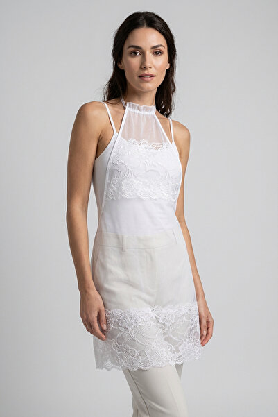 Sistina Beyaz Dantel Gecelik - 669