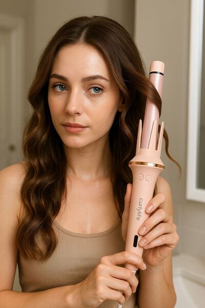 Curly Life Curlylife TB 1856 Otomatik Döner Başlıklı Saç Maşası - Kalın Su Da...