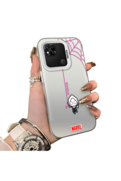 ucuc Xiaomi Redmi 9C Compatible Silicone Edge Hard Back Anti-Fall Case Spiderman