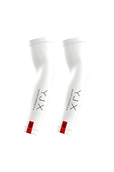 Choice كمّ أبيض لركوب الدراجات، واقي من الأشعة فوق البنفسجية، غطاء ذراع من ال...