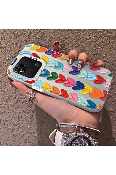 ucuc Xiaomi Redmi 9C Compatible Silicone Edge Hard Back Anti-Fall Case Colorf...