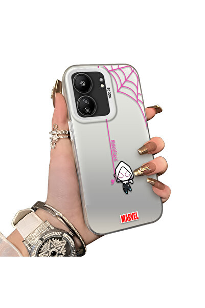 ucuc Xiaomi Poco C65 Compatible Silicone Edge Hard Back Anti-Fall Case Spiderman