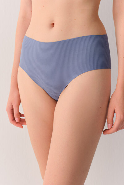 SUWEN Softly Secret Invisible Lazer Kesim Yüksek Bel Rib Slip Külot