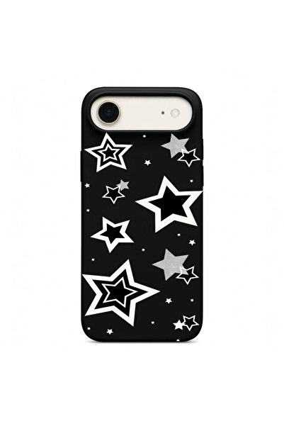Coverzone تصميم خاص متوافق مع هاتف iPhone 17، جراب هاتف من السيليكون المخملي عالي الجودة - نجمة