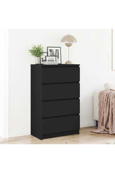 vidaxl Sideboard Black 60x35x98.5 cm Engineered Wood