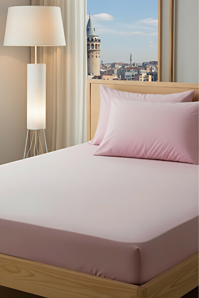 Rivaİstanbul ملاءة سرير مرنة من القطن باللون الرمادي مقاس 100x200