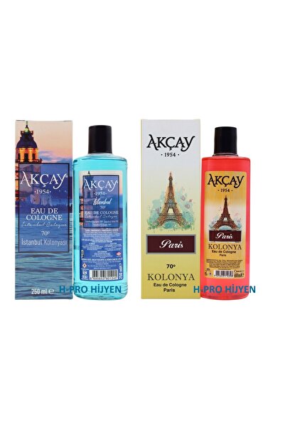 AKÇAY KOLONYALARI İKİLİ SERİSİ3, PARİS VE İSTANBUL KOLONYALARI, 250 ML KUTULU...