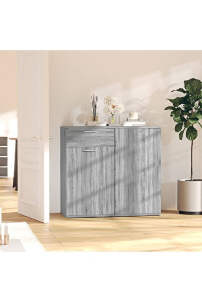 vidaxl Sideboard Grey Sonoma 80x36x75 cm Engineered Wood