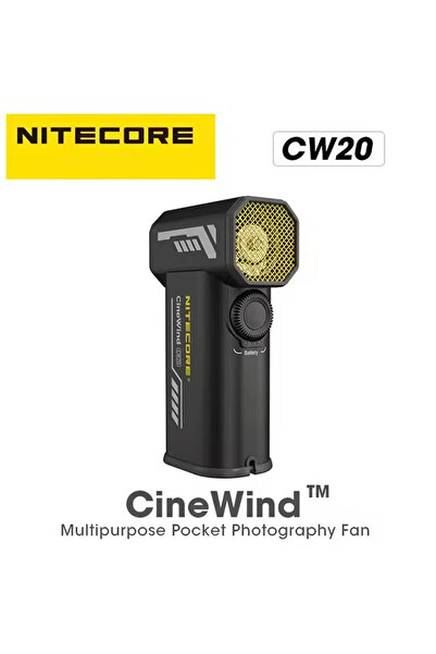 Nitecore مروحة جيب متعددة الأغراض للتصوير الفوتوغرافي CW20، مروحة كهربائية محمولة، منفاخ هواء بتحكم متدرج
