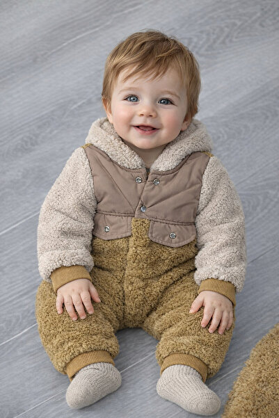 ADABEBEK Premium Welsoft Hooded Baby Boy Romper