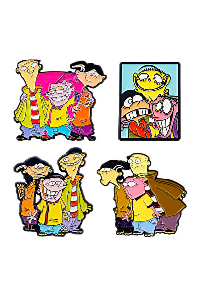 Choice مجموعة من 4 قطع من دبابيس المينا للأولاد المشاغبين، دبابيس طية صدر الس...