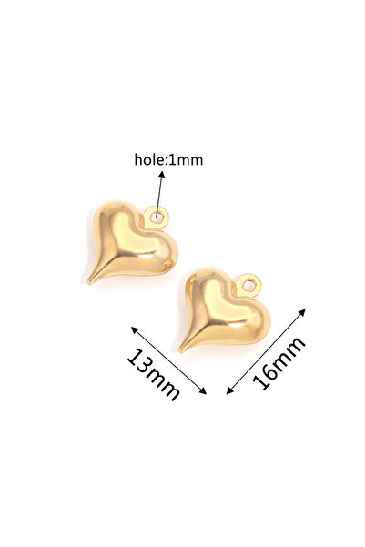 Choice مجموعة من 20 قطعة من تعليقات القلوب الصغيرة المصنوعة من الفولاذ المقاو...