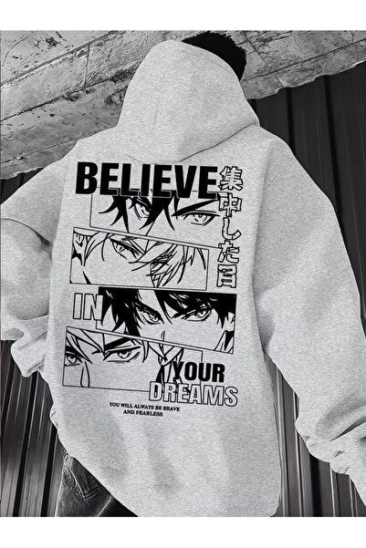 DİVİN Men's Printed Mn Sweatshirt 3-Thread Quality Fabric Oversized Cut