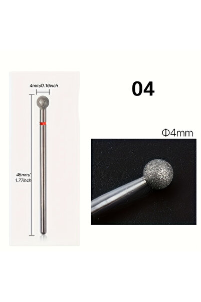 choice2 Style 4 1/5Pcs Red Diamond Nail Drill Bit Milling Cutter for Manicure...