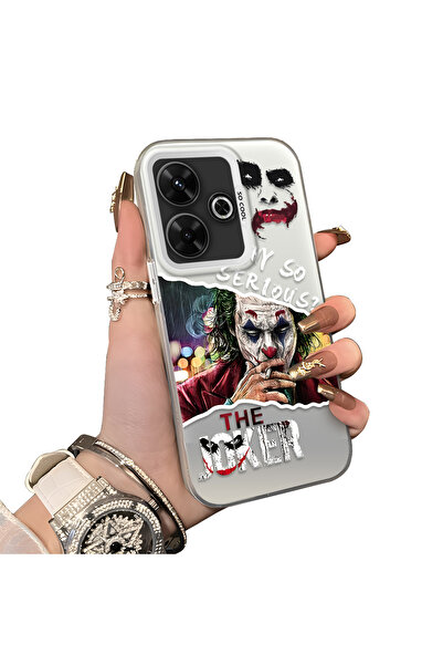 ucuc Xiaomi Poco M6 4g Compatible Acrylic Back Silicone Edge Clown Joker Prot...
