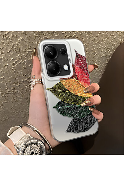 ucuc Xiaomi Redmi Note 14S Compatible Silicone Edge Acrylic Back Colorful Lea...