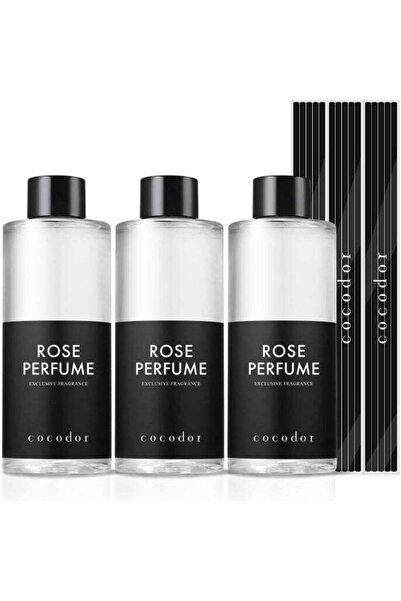 cocod'or Reed Diffuser Oil Refill/Rose Perfume/6.7oz(200ml)/3 Pack