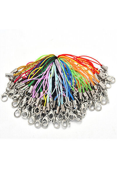 Choice3 50 Pieces Mix Color 50pcs Mix Color Lobster Clasp Cords Strap Charms ...