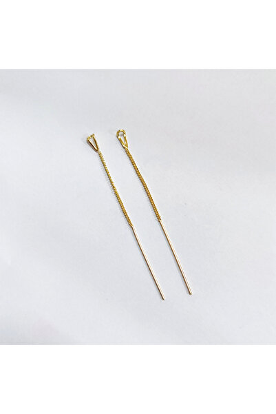 Choice golden Fashion Silver Color Long Tassel Chain Dangle Earrings for Women Simple Piercing Thin Ear Li