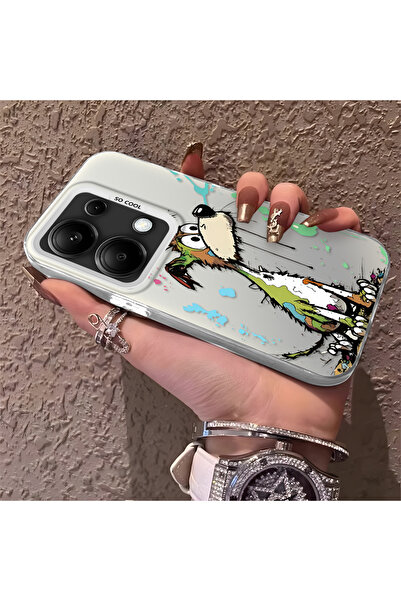 Hontinga حافظة هاتف Xiaomi Poco M6 Pro 4G المتوافقة مع الهاتف ذات ظهر صلب ومض...