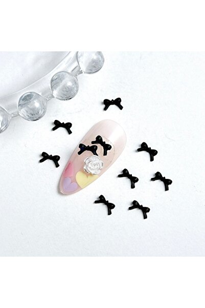 Choice 50 قطعة من زينة الأظافر على شكل فيونكات صغيرة لطيفة، 6 مم، بألوان متعد...