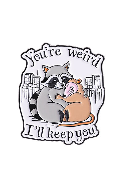 Choice دبوس مينا بتصميم مشمشي، 10 دبابيس مزينة باقتباسات حيوانات كرتونية، بطة...