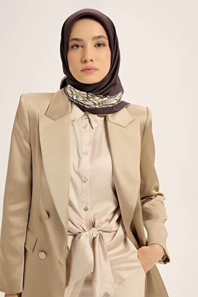 Maisa Агент Тівіл Шовковий шарф КАВОВИЙ 90 x 90