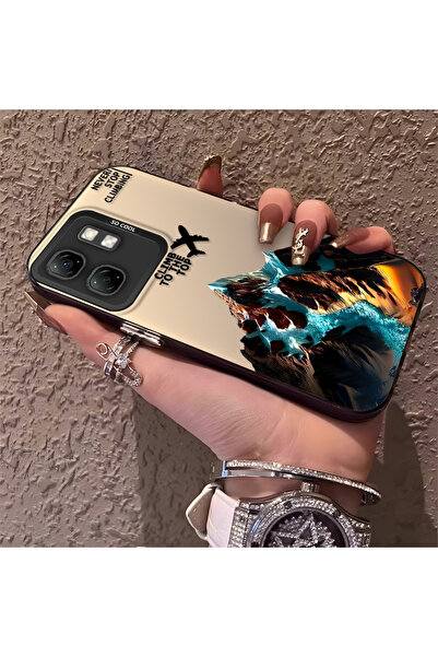 Hontinga حافظة هاتف متوافقة مع هاتف Infinix Smart 9، حماية للكاميرا، خريطة مض...