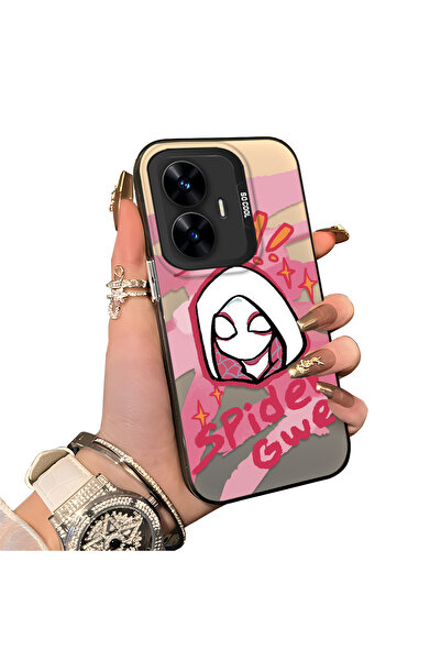 ucuc حافظة حماية سبايدرمان من السيليكون المتوافقة مع هاتف Realme C55 ذات الحا...