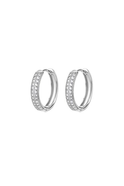 Choice E3128P-13 Cubic Zirconia U Shape Stud Earrings For Women Stainless Ste...