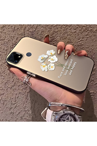 ucuc حافظة واقية من السيليكون المتوافقة مع هاتف Realme C25 ذات حافة أكريليك ب...