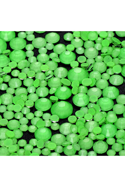 Choice Neon Apple Green 1440Pcs SS6-SS20 Mix Size Glass Flat Back Neon Rhines...