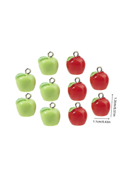 Choice 10pcs 10Pcs Resin Charms Fruit Pendant Fashion Green Red Pendant For D...