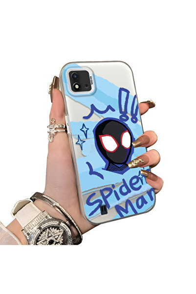 ucuc حافظة حماية سبايدرمان من السيليكون المتوافقة مع هاتف Realme C20/C20A