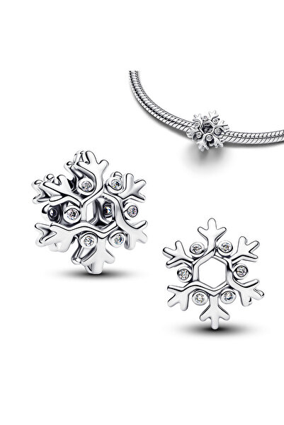Choice أقراط متدلية على شكل ندفة ثلجية من الفضة الإسترليني عيار 925 الأصلية A...