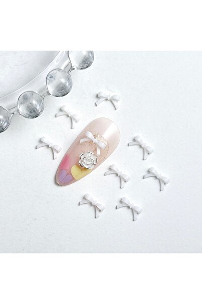 Choice 50 قطعة من زينة الأظافر على شكل فيونكات صغيرة لطيفة، مصنوعة من الراتنج...