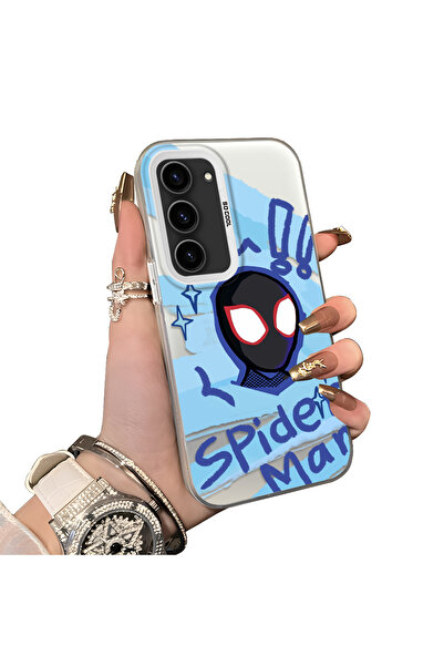 ucuc Samsung Galaxy S23 Compatible Silicone Edge Acrylic Back Spiderman Prote...