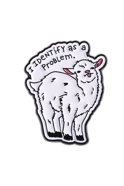 Choice دبوس مينا بتصميم مشمشي، مزين باقتباسات حيوانات كرتونية لطيفة: بطة، أوز...