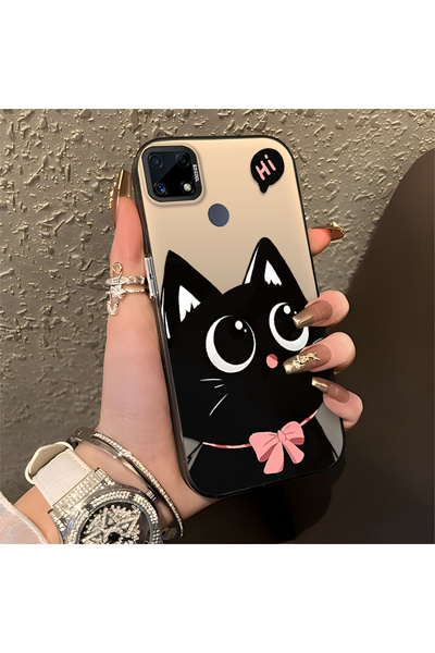 Hontinga حافظة متوافقة مع هاتف Realme C15، حافظة هاتف صلبة مضادة للسقوط على ش...