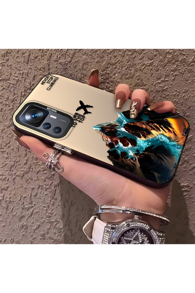 Hontinga حافظة هاتف متوافقة مع هاتف Xiaomi Mi 12T، حماية للكاميرا، خريطة الظه...